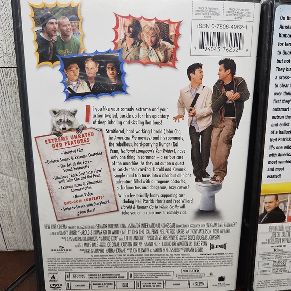 Harold & Kumar Lot of 2 DVDs Go To White Castle/Escape From Guantanamo Bay - Picture 5 of 7